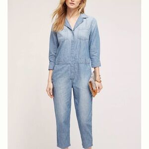 Women's Light Blue Denim Jumpsuit